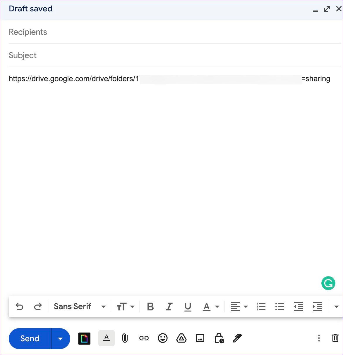 ارسال لینک گوگل درایو با Gmail